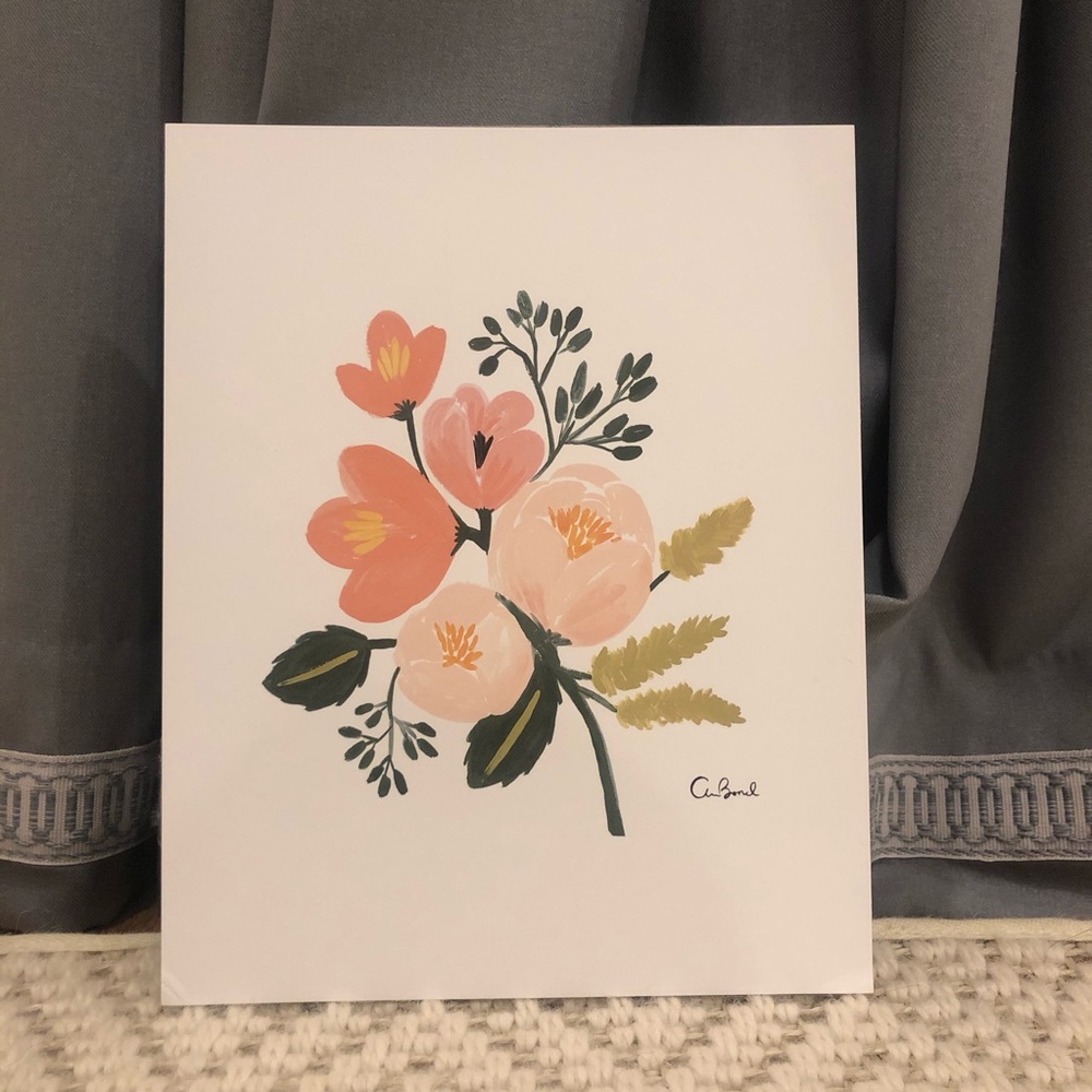 Anthropologie Rifle Paper Co Floral Art Print 8x10